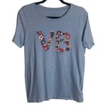 Vera Bradley  Womens Size Small VB Floral Bloom Graphic Tee Shirt Blue Cotton Photo 0