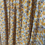 ZARA The Amy Mini Dress Long Sleeve Mustard Floral Oversized Boho Festival Small Photo 12