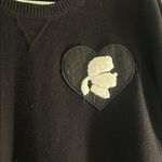 Karl Lagerfeld  Size XS Black Pullover with Heart Logo Photo 2