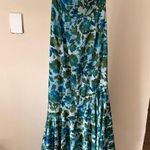 AMUR Edie Tie Neck Gown Floral Maxi size 4 Blue Photo 6