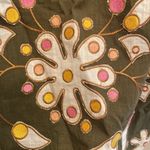 Anthropologie  Pintuck Embroidered Mini Dress Color Seaweed Cotton Modal Size XS Photo 2