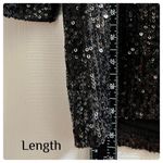 Riley & Rae New Black Longline Sequin Snap Button Shirt Jacket Size Medium Photo 8