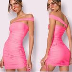 Tiger Mist Ciera Bodycon Mini Dress Neon Pink NEW Size Large Photo 1