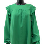 Chic Soul 2XL Green Ruffle Sleeve Blouse Long Sleeve Boho Tunic Top Photo 0