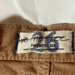 We The Free  Women’s Mustard/Distress/ Raw Hem/Button Fly/5Pocket Shorts Size 26 Photo 2