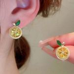 Lemon Earrings Gold Photo 0