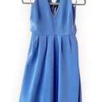 J.Crew  Women’s Size 8 Periwinkle Blue Silk Halter Dress Bridesmaid Wedding Party Photo 0