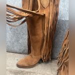 Brother Womens Size 6 Vellies Atlas Western fringe suede in Honey Suede Tan Photo 4