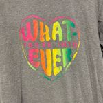 Crown & Ivy  cabana whatever you’re into‎ rainbow heart shirt grey size XL Photo 1