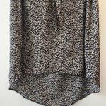 Harlowe $ Graham Harlowe & Graham Sleeveless Tunic Blouse Sz S Women’s Navy & Tan Floral Vines Photo 8