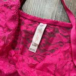 2000s Y2k Gilligan Hot PInk Babydoll Lace Mesh Sheer Mini Slip/Cami Womens M Size M Photo 2