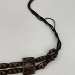 Unbranded Brown Coconut Shell Belt Beaded Boho Adjustable Tie Y2k Vtg Photo 3