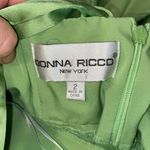 Donna Ricco Green Satin Keyhole Halter Dress Photo 5