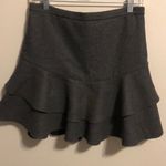 J.Crew  Mini skirt Wool Ruffle Tiered Size 4 Grey Photo 3