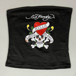 Ed Hardy  ‘Love Kills Slowly’ Skull Heart Graphic Tube Top Shirt Tee Size S ♥️✨ Photo 0