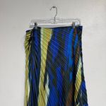 Adrienne Landau  Blue Pleated Assymetrical Skirt Sz XL NWT Photo 2