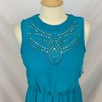 Maison Jules Maison‎ Jules turquoise polyester fit & flare sleeveless dress Photo 1