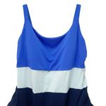 Athleta Coastline One Piece Swimsuit Cerulean Blue Colorblock Size Large Swim Photo 4