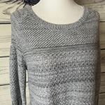 Athleta Borealis Grey Textured Cable Knit Wool Blend Sweater Photo 1