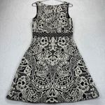 Anthropologie Ettawa  Dress Black White Floral Tapestry Sleeveless‎ Size S Photo 7