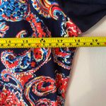 Lilly Pulitzer  Navy Blue Paisley Colorful Long Sleeve Shirt Women's size Medium Photo 6
