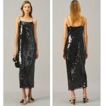 Tory Burch Sequined Tulle Cocktail Evening Midi Slip Dress Black Women's 2 Photo 1