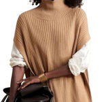 Banana Republic Tan Light Brown Short Sleeve Sweater Tunic Size XS/Small Photo 0