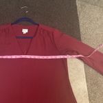 A New Day Maroon V-neck Long sleeves dress Photo 7