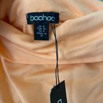 Boohoo sz 4 off shoulder peach bodycon maxi dress NWT Photo 8