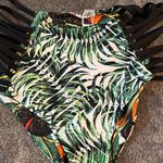 NWT reversible Hawaiian print palm high waisted bikini Black Size XS Photo 5