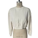 Everlane  Organic Cotton Cropped Crew Sweatshirt in Cream Size Small Photo 1