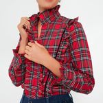 Tuckernuck  Red Plaid‎ Royal Stewart Tartan Ruffle Reagan Button Size XXL Photo 13