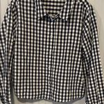 Velvet Heart  Long Sleeve Checkered Button Down Shirt -Black and White Large NWOT Photo 3