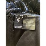 Windsor  Formal Cocktail Mini Dress Womens L Black Sequin Fur Hem NWT RP $60 Photo 9