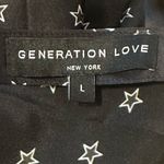 Generation Love  100% Silk Star‎ Print Satin Top Women's Size Large Sleeveless Photo 5
