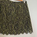 J.Crew  Women’s Navy Neon Green Lace Overlay‎ Mini Skirt Photo 4