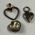 Heart Shaped Pendants for Necklace Wear Silver and Gold Tone Metals Interchange Photo 15