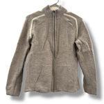 Smartwool  Full‎ Zip Wool Jacket Women’s Size Large Outdoor Layering Neutral Photo 0
