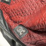 FLYING BIKES Oakwood Black Leather Moto Jacket Motorcycle Womens Size Medium Photo 8