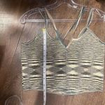 Anthropologie NWOT Strappy Nuetral Colored Pattern Sweater Crop Top Size Medium Photo 6
