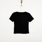 J.Crew Pointelle Short-Sleeve Knit Cardigan Black Photo 4