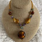 Felicia glass bead and seed bead necklace Brown Photo 0
