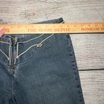 VTG Y2K Embroidered Crest Jeans Womens 29 Flare‎ Low Rise Embellished Denim 90s Blue Photo 6