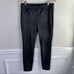 Free People black vegan leather never let you go leggings pants size 12 Photo 2