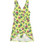 Lands' End Lands’ End Swim Dress Wrap Top Skirt Yellow Tropical Floral Women’s Size 12 Photo 15