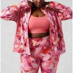 Athleta NWT  Run With‎ It Printed Jacket Painted Energy Coral Pink Size 3X Photo 0