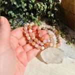 Flower Agate Bead Stretch Bracelet Pink Photo 2