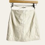 IRO Jaja Beige Belted Cut Out Leather Mini Skirt Size 2 Photo 2