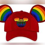 DisneyParks LGBTQ Rainbow Pride Mickey Ears Baseball Cap Hat NWOT Photo 0