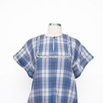 Sea New York Plaid Flannel Dress Size 4 Blue Photo 6